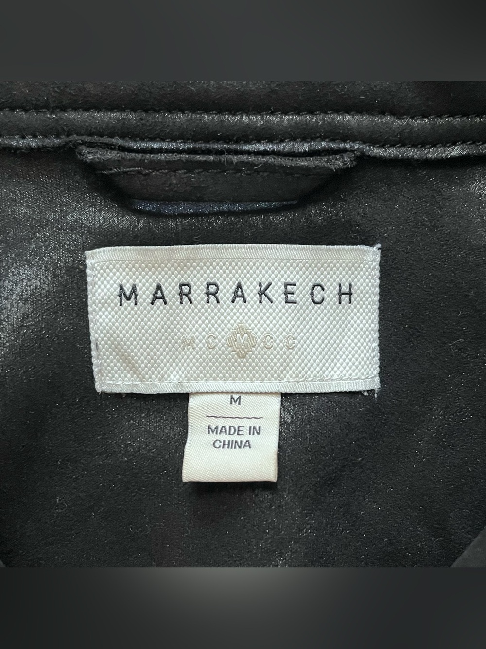 Marrakech ANTHROPOLOGIE Black Faux Leather Moto Jacket Women’s Size Medium - Picture 7 of 9